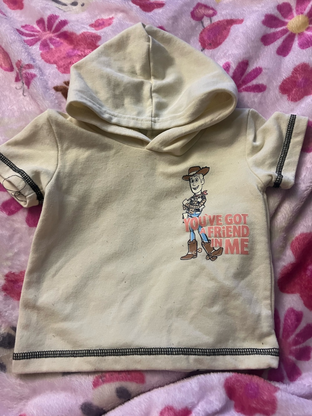Disney Cream Kids Hoodie with Woody 'You've Got a Friend in Me' Graphic